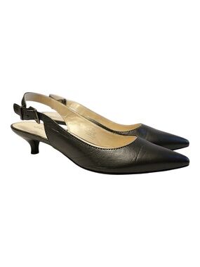 ANNE KLEIN I FLEX Leather Slingback Kitten Grey